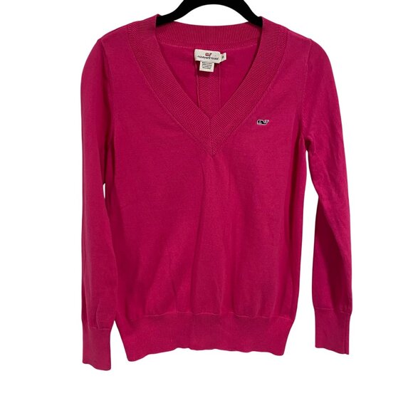 Vineyard Vines V-Neck Sweater‎ Pink Women's Size XS - Picture 1 of 7